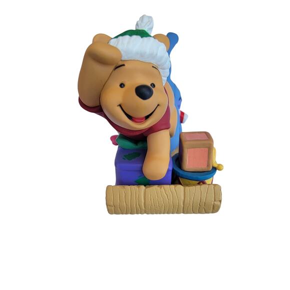 Vintage Winnie the Pooh & Eeyore Christmas Ornament on Sled Disney 2000s - Picture 4 of 10